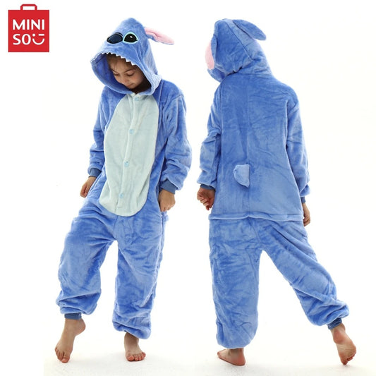 kids winter stitch flannel pajamas children pikachu sleepwear unicorn kigurumi onesies for boys girls baby blanket sleepers